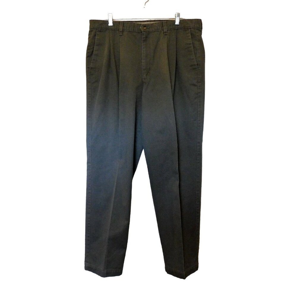 Dockers Khakis Pants 38x31 Gray Chinos Classic Fit Pleated Front 100% Cotton - Picture 3 of 9